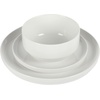 image:imageGibson Home Lindendale 16 Piece Porcelain Ceramic Plates and Bowls Dishes Scratch and Chip Resistant Service for 4 Dinnerware Set  WhiteWhite Round  18pcs