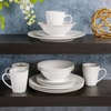 image:imageGibson Home Lindendale 16 Piece Porcelain Ceramic Plates and Bowls Dishes Scratch and Chip Resistant Service for 4 Dinnerware Set  WhiteWhite Round  Amelia Court