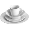 image:imageGibson Home Lindendale 16 Piece Porcelain Ceramic Plates and Bowls Dishes Scratch and Chip Resistant Service for 4 Dinnerware Set  WhiteWhite Round  Amelia Court
