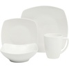 image:imageGibson Home Lindendale 16 Piece Porcelain Ceramic Plates and Bowls Dishes Scratch and Chip Resistant Service for 4 Dinnerware Set  WhiteZen Buffet White