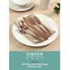 image:imageGibson Home Ravidia Black Heavy Gauge Flatware Cutlery Silverware Set 20 Pieces Stainless Steel Colorful Utensils Tableware Set Service for 4Hulton Copper Polish