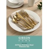 image:imageGibson Home Ravidia Black Heavy Gauge Flatware Cutlery Silverware Set 20 Pieces Stainless Steel Colorful Utensils Tableware Set Service for 4Hulton Gold Polish