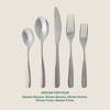 image:imageGibson Home Ravidia Black Heavy Gauge Flatware Cutlery Silverware Set 20 Pieces Stainless Steel Colorful Utensils Tableware Set Service for 4Hulton Silver Polish