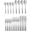 image:imageGibson Home Ravidia Black Heavy Gauge Flatware Cutlery Silverware Set 20 Pieces Stainless Steel Colorful Utensils Tableware Set Service for 4Hulton Silver Polish