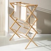 image:imageGibson Home Riverrun Foldable Bamboo Drying Rack for Clothes Towels Blankets  2Tier Collapsible Laundry Drying Rack SpaceSaving Air Dry Stand for Indoor amp Outdoor Use  Pre Assembled