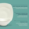 image:imageGibson Home Rothernberg Plates and Bowls 18 Piece Porcelain White Dinnerware Set WBlack Rim  Stackable Dishes  Microwave amp Dishwasher SafeWhite Brentwood 40pcs