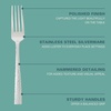 image:imageGibson Home Royal Brighton 20Piece Stainless Steel Flatware Utensils Set  Silverware Service for 4 with Hammered Handle and Polished Finish