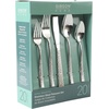 image:imageGibson Home Royal Brighton 20Piece Stainless Steel Flatware Utensils Set  Silverware Service for 4 with Hammered Handle and Polished Finish