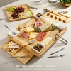 image:imageGibson Home Rustic Inspirations 18Piece Bamboo Charcuterie Board Set for Serving  Large Cheese amp Fruit Tray with Hidden Drawer Ceramic Bowls Utensils  Gift for Entertaining Housewarming Holidays