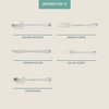 image:imageGibson Home South Bay 65Piece Stainless Steel Flatware Utensil Set with Wire Caddy  Silverware Service for 12 Plus Hostess Serving Pieces