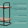 image:imageGibson Home Truss Peak 3 Tier Serving Tray for Party 18 Acacia Wood CupcakeCharcuterieDessert Farmhouse Tiered Platters with Collapsible Wood RackAcacia Wood Rectangle