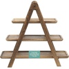 image:imageGibson Home Truss Peak 3 Tier Serving Tray for Party 18 Acacia Wood CupcakeCharcuterieDessert Farmhouse Tiered Platters with Collapsible Wood RackPine Wood