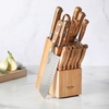 image:imageMartha Stewart Austenwood 15Piece Knife Block Set German Stainless Steel Kitchen Knives with Forged Italian Olive Wood Handle