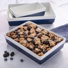 image:imageMartha Stewart Broadbrook Ceramic Bakeware 13x9 Inch Rectangular Baking Dish with Handles Cream Glazed Stoneware for Casseroles Lasagna Roasts amp Desserts Oven amp Dishwasher SafeCobalt Blue