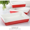 image:imageMartha Stewart Broadbrook Ceramic Bakeware 13x9 Inch Rectangular Baking Dish with Handles Cream Glazed Stoneware for Casseroles Lasagna Roasts amp Desserts Oven amp Dishwasher SafeRed