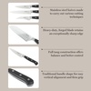 image:imageMartha Stewart Carverton 8 Chef Knife High Carbon Stainless Steel Kitchen Knives wBlack Triple Riveted HandleBlack Knife Block