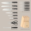 image:imageMartha Stewart Carverton 8 Chef Knife High Carbon Stainless Steel Kitchen Knives wBlack Triple Riveted HandleBlack Knife Block