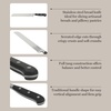 image:imageMartha Stewart Carverton 8 Chef Knife High Carbon Stainless Steel Kitchen Knives wBlack Triple Riveted HandleStainless Steel  Black Bread Knife