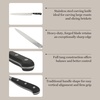 image:imageMartha Stewart Carverton 8 Chef Knife High Carbon Stainless Steel Kitchen Knives wBlack Triple Riveted HandleStainless Steel  Black Slicer