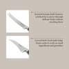 image:imageMartha Stewart Carverton 8 Chef Knife High Carbon Stainless Steel Kitchen Knives wBlack Triple Riveted HandleStainless Steel  Black Tomato  Birds Beak
