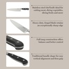 image:imageMartha Stewart Carverton 8 Chef Knife High Carbon Stainless Steel Kitchen Knives wBlack Triple Riveted HandleStainless Steel Blade  Black Handle Chefs Knife
