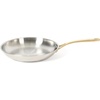 image:imageMartha Stewart Castelle 12Inch Stainless Steel Frying Pan with GoldTone Handle  TriPly Encapsulated Bottom Oven Safe amp Induction Safe Skillet for Searing and SautingStainless Steel W Gold Handle