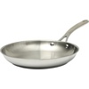 image:imageMartha Stewart Castelle 12Inch Stainless Steel Frying Pan with GoldTone Handle  TriPly Encapsulated Bottom Oven Safe amp Induction Safe Skillet for Searing and SautingStainless Steel