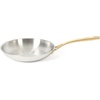image:imageMartha Stewart Castelle 12Inch Stainless Steel Frying Pan with GoldTone Handle  TriPly Encapsulated Bottom Oven Safe amp Induction Safe Skillet for Searing and SautingStainless Steel W Gold Handle
