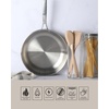 image:imageMartha Stewart Castelle 12Inch Stainless Steel Frying Pan with GoldTone Handle  TriPly Encapsulated Bottom Oven Safe amp Induction Safe Skillet for Searing and SautingStainless Steel