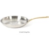image:imageMartha Stewart Castelle 12Inch Stainless Steel Frying Pan with GoldTone Handle  TriPly Encapsulated Bottom Oven Safe amp Induction Safe Skillet for Searing and SautingStainless Steel W Gold Handle