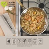 image:imageMartha Stewart Castelle 12Inch Stainless Steel Frying Pan with GoldTone Handle  TriPly Encapsulated Bottom Oven Safe amp Induction Safe Skillet for Searing and SautingStainless Steel W Gold Handle