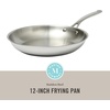 image:imageMartha Stewart Castelle 12Inch Stainless Steel Frying Pan with GoldTone Handle  TriPly Encapsulated Bottom Oven Safe amp Induction Safe Skillet for Searing and SautingStainless Steel