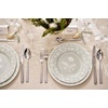 image:imageMartha Stewart Dinnerware Set  Maiden Crown 12Piece Dish Set Taupe  New Bone China Ceramic Plates amp Bowls  Floral Design  Service for 4  Microwave amp Dishwasher SafeSage Green