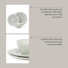 image:imageMartha Stewart Dinnerware Set  Maiden Crown 12Piece Dish Set Taupe  New Bone China Ceramic Plates amp Bowls  Floral Design  Service for 4  Microwave amp Dishwasher SafeSage Green