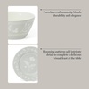 image:imageMartha Stewart Dinnerware Set  Maiden Crown 12Piece Dish Set Taupe  New Bone China Ceramic Plates amp Bowls  Floral Design  Service for 4  Microwave amp Dishwasher SafeSage Green