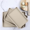 image:imageMartha Stewart Gallen 3Piece Cookie Sheet Set  13 15 17 Baking Pans Ceramic Nonstick PFAFree Carbon Steel  Oven Safe to 450F WarpResistant Easy to Clean  TaupeTaupe