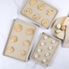 image:imageMartha Stewart Gallen 3Piece Cookie Sheet Set  13 15 17 Baking Pans Ceramic Nonstick PFAFree Carbon Steel  Oven Safe to 450F WarpResistant Easy to Clean  TaupeTaupe