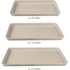 image:imageMartha Stewart Gallen 3Piece Cookie Sheet Set  13 15 17 Baking Pans Ceramic Nonstick PFAFree Carbon Steel  Oven Safe to 450F WarpResistant Easy to Clean  TaupeTaupe