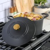 image:imageMartha Stewart Gatwick 7 QT Enamel Cast Iron Dutch Oven  Navy Blue HeavyDuty Durable Dutch Oven for Slow Cooking Braising and BakingBlack Matte