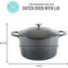 image:imageMartha Stewart Gatwick 7 QT Enamel Cast Iron Dutch Oven  Navy Blue HeavyDuty Durable Dutch Oven for Slow Cooking Braising and BakingClassic Gray