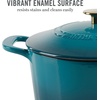 image:imageMartha Stewart Gatwick 7 QT Enamel Cast Iron Dutch Oven  Navy Blue HeavyDuty Durable Dutch Oven for Slow Cooking Braising and BakingEmerald Ombre