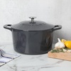 image:imageMartha Stewart Gatwick 7 QT Enamel Cast Iron Dutch Oven  Navy Blue HeavyDuty Durable Dutch Oven for Slow Cooking Braising and BakingGray