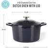 image:imageMartha Stewart Gatwick 7 QT Enamel Cast Iron Dutch Oven  Navy Blue HeavyDuty Durable Dutch Oven for Slow Cooking Braising and BakingNavy Blue
