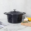 image:imageMartha Stewart Gatwick 7 QT Enamel Cast Iron Dutch Oven  Navy Blue HeavyDuty Durable Dutch Oven for Slow Cooking Braising and BakingNavy Blue