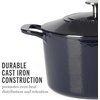 image:imageMartha Stewart Gatwick 7 QT Enamel Cast Iron Dutch Oven  Navy Blue HeavyDuty Durable Dutch Oven for Slow Cooking Braising and BakingNavy Blue