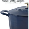 image:imageMartha Stewart Gatwick 7 QT Enamel Cast Iron Dutch Oven  Navy Blue HeavyDuty Durable Dutch Oven for Slow Cooking Braising and BakingNavy w Gold Knob
