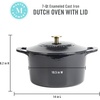 image:imageMartha Stewart Gatwick 7 QT Enamel Cast Iron Dutch Oven  Navy Blue HeavyDuty Durable Dutch Oven for Slow Cooking Braising and BakingNavy w Gold Knob