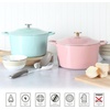 image:imageMartha Stewart Gatwick 7 QT Enamel Cast Iron Dutch Oven  Navy Blue HeavyDuty Durable Dutch Oven for Slow Cooking Braising and BakingPink