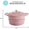 image:imageMartha Stewart Gatwick 7 QT Enamel Cast Iron Dutch Oven  Navy Blue HeavyDuty Durable Dutch Oven for Slow Cooking Braising and BakingPink