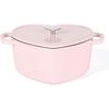 image:imageMartha Stewart Gatwick 7 QT Enamel Cast Iron Dutch Oven  Navy Blue HeavyDuty Durable Dutch Oven for Slow Cooking Braising and BakingPink Heart Shaped